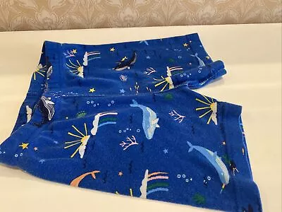 Hanna Andersson Kids Size 8 (130) Blue Organic Whale Pajama Shorts • $12.99