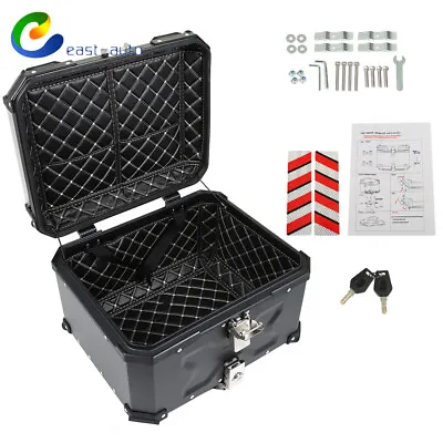 55L Motorcycle Top Case Tail Box Waterproof Luggage Scooter Trunk Storage Black • $126.46