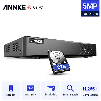 ANNKE H.265+ 8CH DVR For Video Security Camera System HD 5MP Lite Recorder CCTV  • $41.43