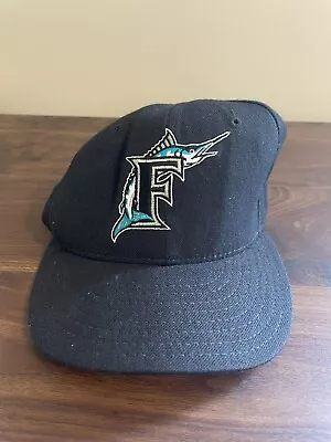 Vintage Florida Miami Marlins Hat New Era Size 7 Diamond Collection Made USA • $17