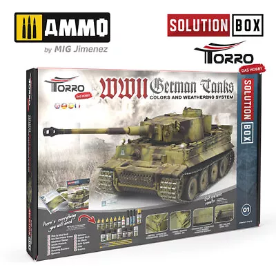 Solution Box - WWII German Tanks Colours And Weathering System W/Guide Book • $135.50