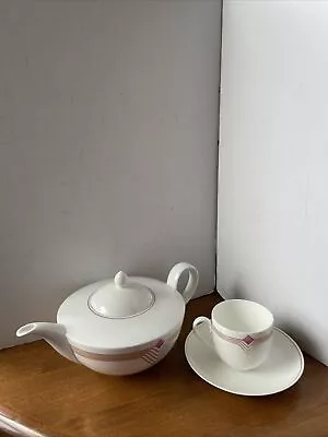 ORIGO By Villeroy & Boch Heinrich TEA POT 3x10” Bone China Cup Saucer Germany • $107.63