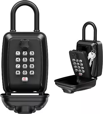 Key Lock Box Push Button Lockbox 12 Digit Combination Security Hanging Lock Box • $22.99