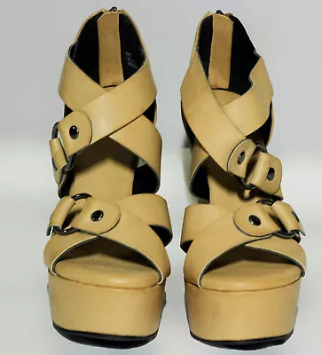 NEW W/ Box Mojo Moxy Pepper Platform 5inch Wedge Sandals - Size 6 Sandy  • $30