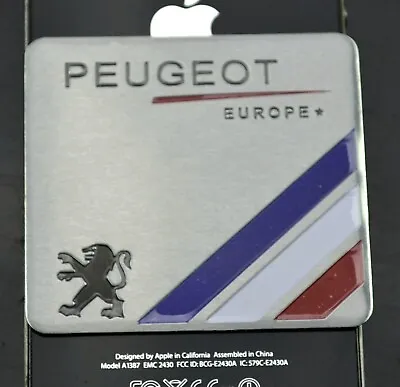 PEUGEOT EUROPE France Flag Metal Car Badge Emblem Decal Adhesive 6cm • $9.99