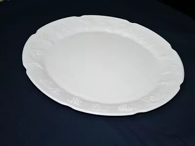 Vintage Milk Glass Grape Pattern Platter 14  Dia. (S/DR)* • $28.95