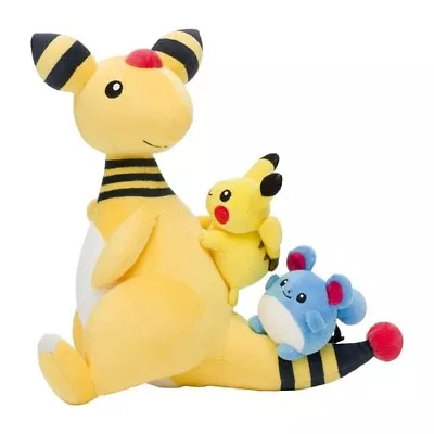 Pokemon Plush Ampharos Pikachu Marill Stuffed Toy Pokemon Center TOKYO BAY Japan • $68.80