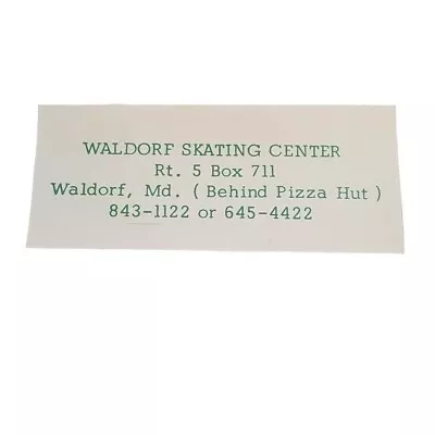 Vintage 1950's Roller Skating Flyer Label Waldorf MD Maryland Center • $24.95