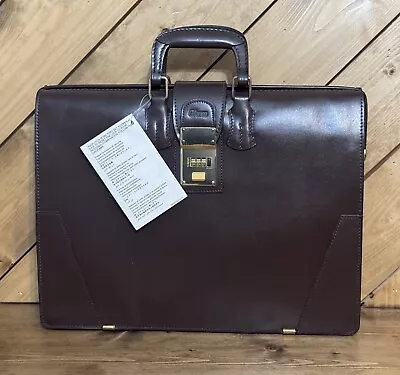 PRESTO Thick Belting Leather Lawyer / Doctor / Scholar Briefcase - Made In USA • $230