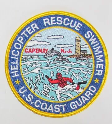 US Coast Guard USCG Aviation Helicopter Rescue Swimmer Police Patch Cape May NJ • $5