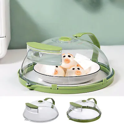 Plastic Microwave Plate Cover Clear Steam Vent Splatter Lid Food Dish Covers • £50.09