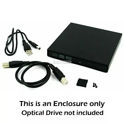 $12.59 • Buy USB 2.0 IDE CD DVD RW Burner PATA Optical Drive External Enclosure Case Only