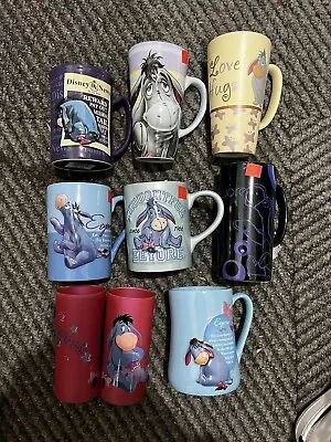 Big Bundle Of Disney Store Eeyore Mugs X10 All New  • £19.99