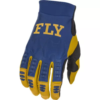 NEW Fly Racing Evo Navy/White/Gold Dirt Bike Gloves • $25