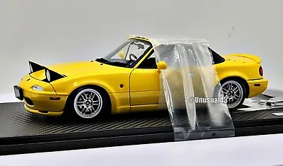 1/18 Ignition Model Mazda Mx-5 Eunos Roadster (NA) Yellow. / Autoart Minichamps • $399