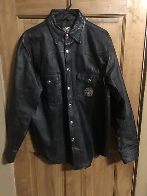 Harley Davidson Leather Shirt Men • $139.99