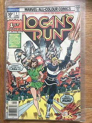 Logans Run #1 1976 Marvel Comics Pence Variant • £9.49