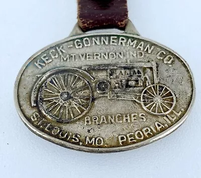 Antique/VTG Keck-Gonnerman Co Watch Fob With Leather Strap • $0.01