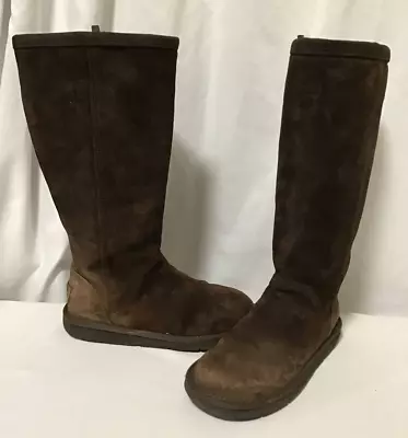 UGG Australia Greenfield SN 1891 Brown Side Zip Tall Size 7 EUR 38/UK 5.5…..R110 • $39.99