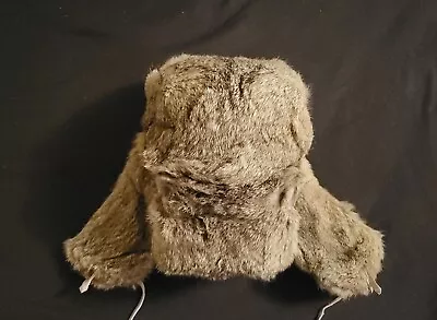 Vintage Mens Gray Rabbit Fur Trapper Hat L Large 22  • $29.99