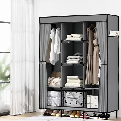 Artiss Clothes Wardrobe Closet Storage Large Portable Organiser With Shelf Grey • $36.59