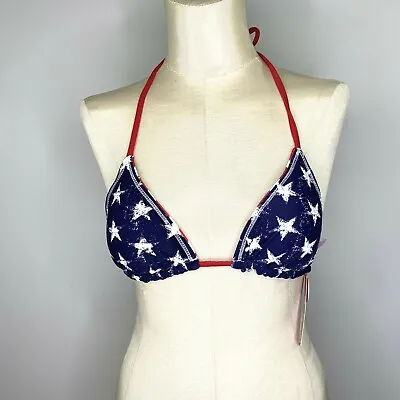 £12.89 • Buy Xhilaration Stars And Stripes Americana Reversible Bikini Swim Top  NWT