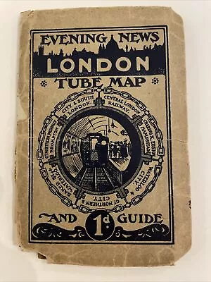 C.1910 London Tube Map - Evening News • £250