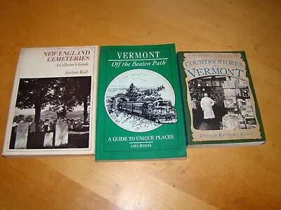 Lot Of 3 Vermont New England Unique Places Country Stores Cemeteries Guides • $15.95
