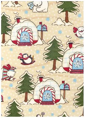 Debbie Mumm Polar Pals Scenic Flannel Fabric Bty PRICE REDUCED • $8.99
