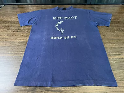 1976 Vintage Herbie Hancock European Tour T Shirt Kustom Amps Jazz Hip Hop Funk • $300