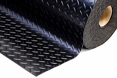 £30 • Buy Checker - Plate Rubber Garage Flooring Matting 1.5m Wide X 3mm Thick - A Grade