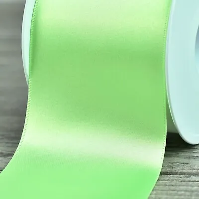 50mm BEAUTIFUL Double Face SATIN RIBBON Thick Craft Cut Per 1 Metre 50+ COLOURS • £2.48