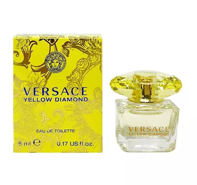 Yellow Diamond Versace Mini Women 0.17 Oz 5ml Eau De Toilette Dab-On Splash Nib • $9.93