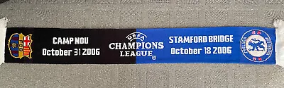 Rare Champions League Scarf Chelsea Vs Barcelona 2006 Football • $44.19