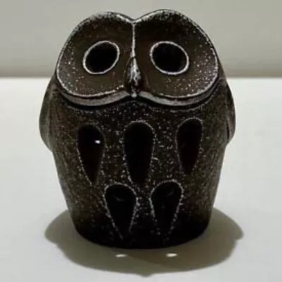 Iwachu Incense Burner Owl(S) Black Nanbu Tekki 300g • £58.15