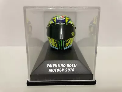 Minichamps Valentino Rossi Model AGV Helmet 1/8 MOTOGP 2016 Yamaha M1 • £76.14