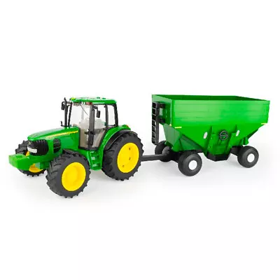 John Deere 1:16 7430 Big Farm Tractor W/Gravity Wagon Kids/Light/Sound Toy 3+ • $138