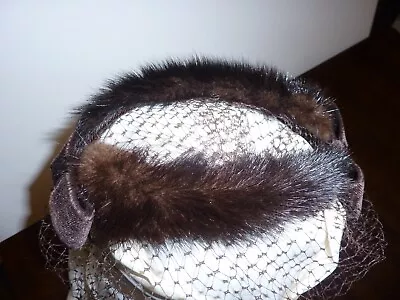 Vintage Mink Fur Half Hat With Veil • $12