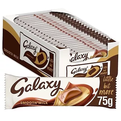 BBD 05/05/24 24 X Galaxy Smooth Milk Chocolate Kingsize Bar 75g Bulk Total 1.8kg • £25.99