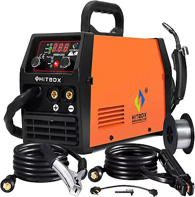 HITBOX 110V 220V MIG Welder 120Amp MMA / ARC Lift TIG Gasless Welding Machine  • $119.99