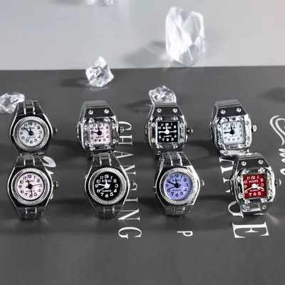 Vintage Rings Punk Quartz Watch Rings Hip Hop Elastic Stretchy Watch Finger Ring • $1.60