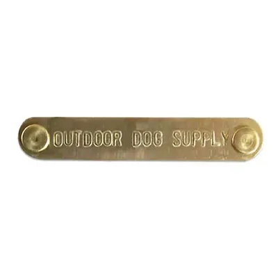1/2  Custom Brass Name Plate Engraved Stamped Tag With Rivets For Dog Collars • $10.50