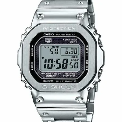 CASIO G-Shock Full Metal Silver Radio Wave Solar Casio GMW-B5000D-1JF Men Watch • £329.19