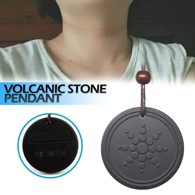 2024 Black Men Pendant Quantum Necklaces Energy Volcanic Stone Anniversary Gift • $7.98