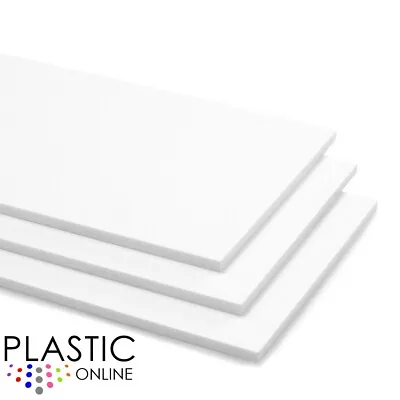 White Foam PVC Sheet Colour Plastic Panel Cut To Size • £0.99