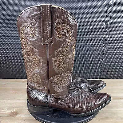 CIRCLE G By CORRAL Mens Cowboy Boots Western Size 10EE Brown Leather Embroidered • $40