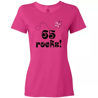 Inktastic 65th Birthday 65 Rocks Gift Women's T-Shirt Year Old Special Occasions • £17.51