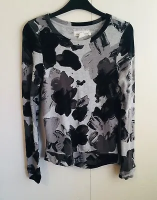 H&M LOGG Black & Grey Lightweight Sweatshirt Top - Size XS - READ • £1.50