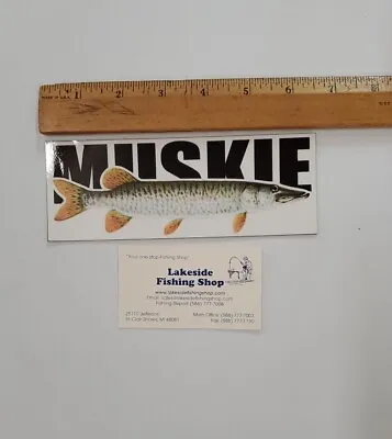  Muskie  Vinyl Sticker W/ Muskie On It For Fishermen • $5