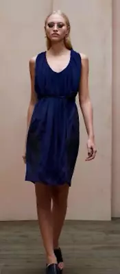 £34.99 • Buy Acne Naia Tattoo Dress Navy Blue/Black UK 6 RRP £350